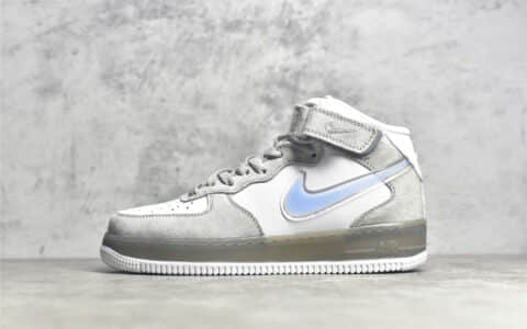 耐克空军灰白熊猫高帮 Nike Air Force 1 '07 Mid 耐克空军水晶底 耐克空军限量款 货号：BC9925-102