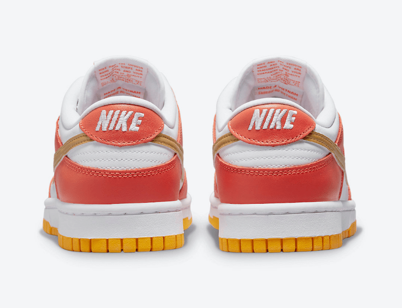 耐克Dunk大学金全新配色 Nike Dunk High WMNS “University Gold” 耐克Dunk白橙色低帮 货号：DQ4690-800