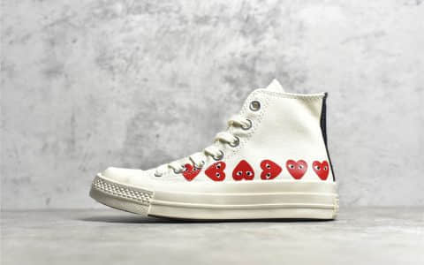 匡威川久保玲串标 CDG Play x Converse 1970s 匡威CDG联名 匡威1970S白色高帮 货号：162972C