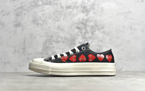 匡威CDG联名串标黑色低帮 CDG Play x Converse 1970s 匡威川久保玲联名 货号：162977C