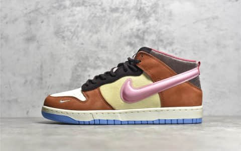 耐克Dunk SB果冻巧克力中帮 Social Status x Nike SB Dunk Mid 耐克牛奶巧克力板鞋 货号：DJ1173-700