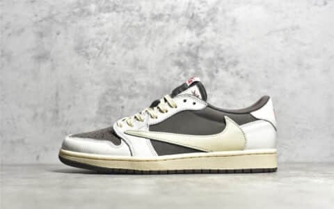 AJ1斯科特联名 TS x AJ1 Low "Reverse Mocha" AJ1 TS联名 AJ1倒钩白粽低帮 DM7866-162