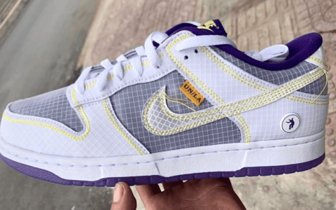 耐克Dunk湖人球鞋 Union x Nike Dunk Low “Lakers” 新配色耐克Dunk紫金湖人网面低帮 货号：DJ9649-400