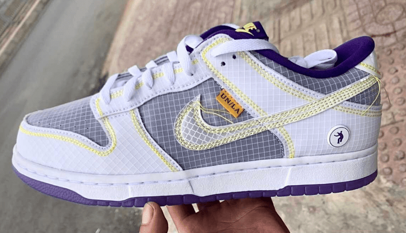 耐克Dunk湖人球鞋 Union x Nike Dunk Low “Lakers” 新配色耐克Dunk紫金湖人网面低帮 货号：DJ9649-400