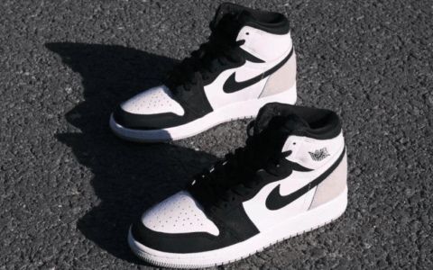 AJ1黑粉脚趾麂皮高帮 Air Jordan 1 Retro High OG “Stage Haze” 全新配色AJ1粉色高帮 货号：555088-108