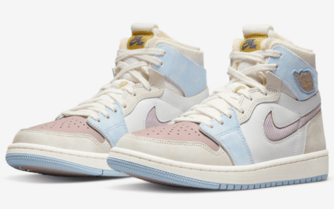 AJ1复活节限定 Air Jordan 1 Zoom CMFT AJ1白粉高帮 AJ1灯芯绒麂皮搭配 货号：DQ5092-651