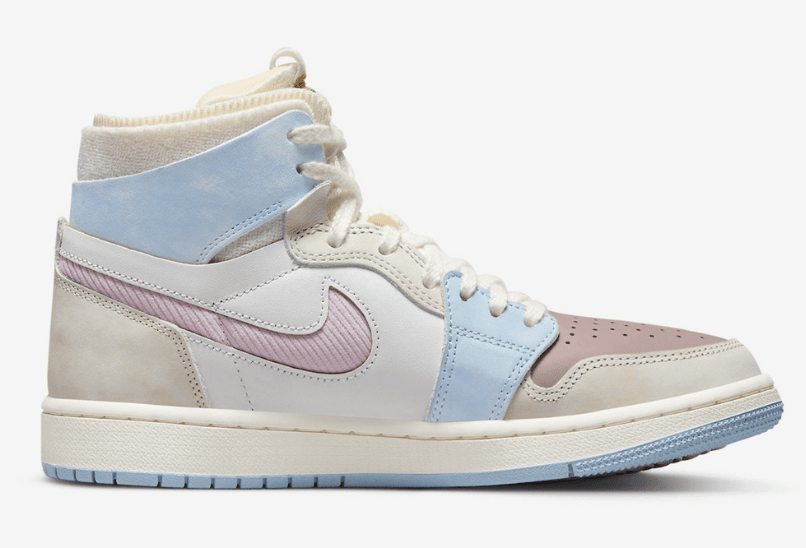 AJ1复活节限定 Air Jordan 1 Zoom CMFT AJ1白粉高帮 AJ1灯芯绒麂皮搭配 货号：DQ5092-651