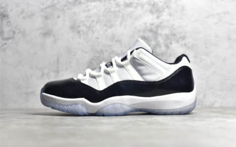 AJ11康扣黑白低帮篮球鞋 Air Jordan 11 Retro Low ” Concord ” AJ11真碳纯原版本 货号：528895-153