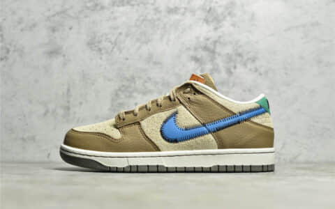 耐克SB Dunk毛茸小熊棕色蓝钩联名款 Nike SB Zoom Dunk Low 莆田X纯原版本 货号: DO6712-200