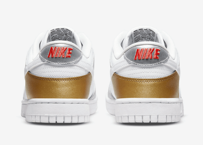 耐克Dunk金链子 Nike Dunk Low WMNS “Metallic” 耐克Dunk金银白低帮 货号：DH4403-700