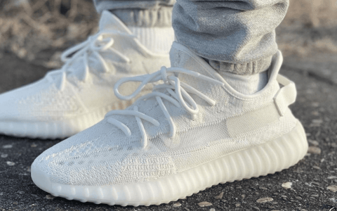 阿迪达斯椰子350V2纯白2.0 adidas Yeezy Boost 350 V2 “Pure Oat” 椰子350V2白色上脚 货号：HQ6316