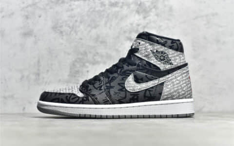 AJ1新黑灰禁穿叛乱者 Air Jordan 1 Retro High OG”Rebellionaire” 莆田纯原版本AJ 货号：555088-036