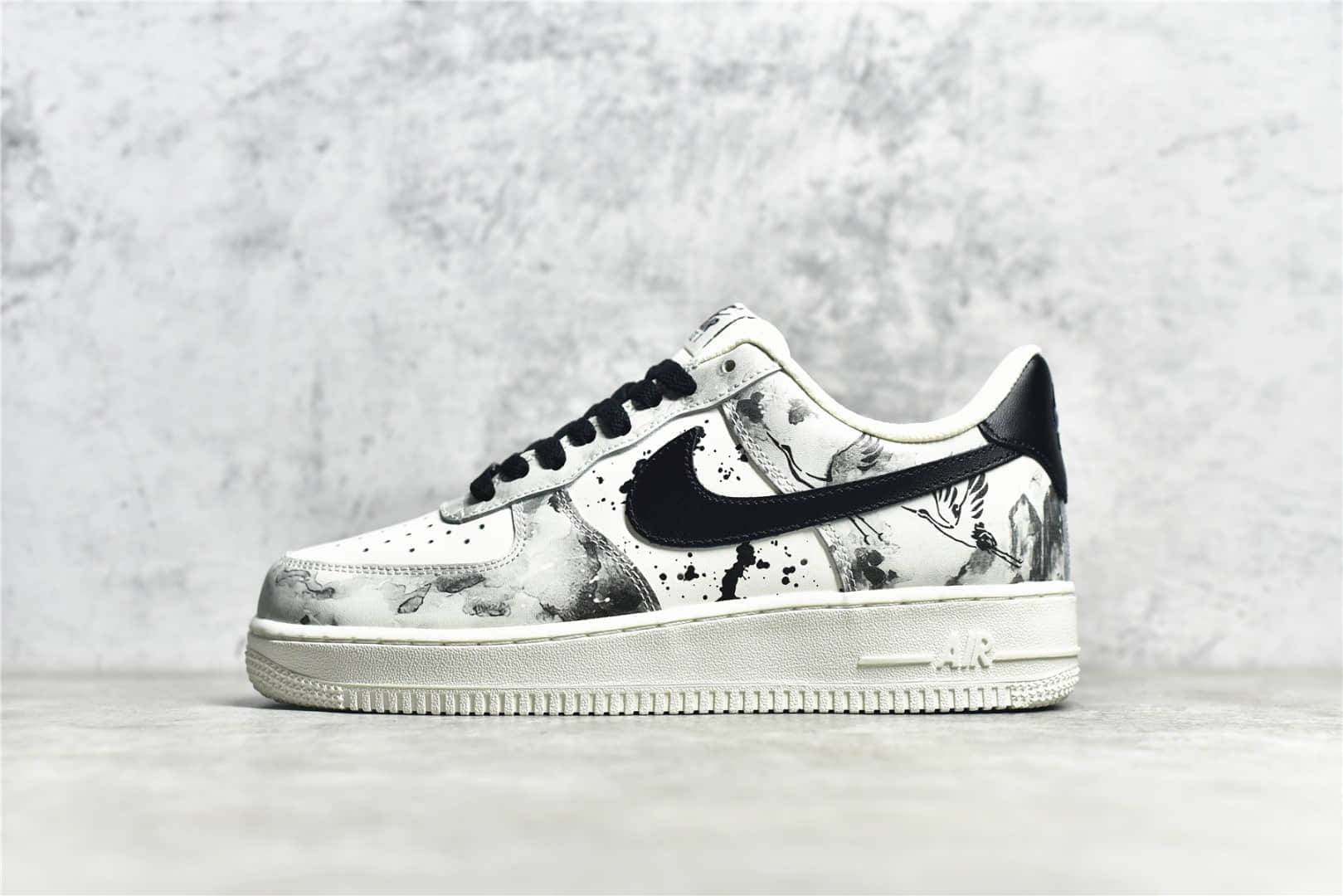 耐克空军山水墨画低帮 Nike Air Force 1 Low ’07 耐克空军带芯片 纯原版本 货号：BL1522-089