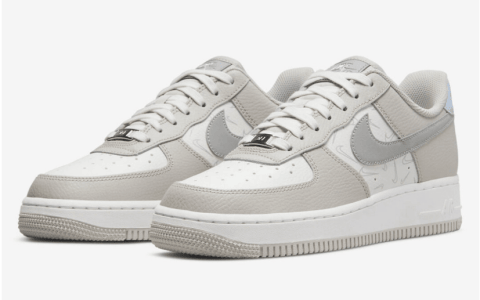 耐克空军3M反光 Nike Air Force 1 Low “Reflective Swooshes” 耐克空军白灰低帮 货号：DR7857-101