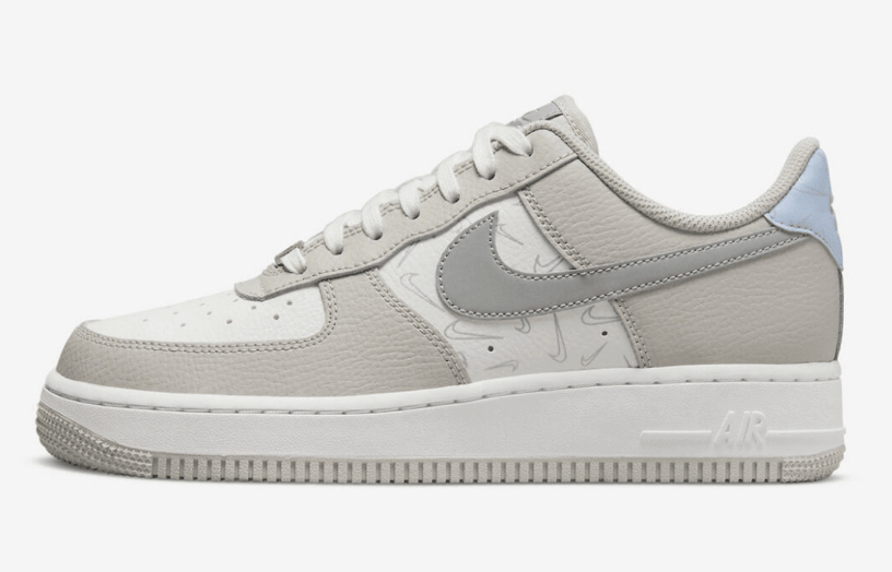 耐克空军3M反光 Nike Air Force 1 Low “Reflective Swooshes” 耐克空军白灰低帮 货号：DR7857-101