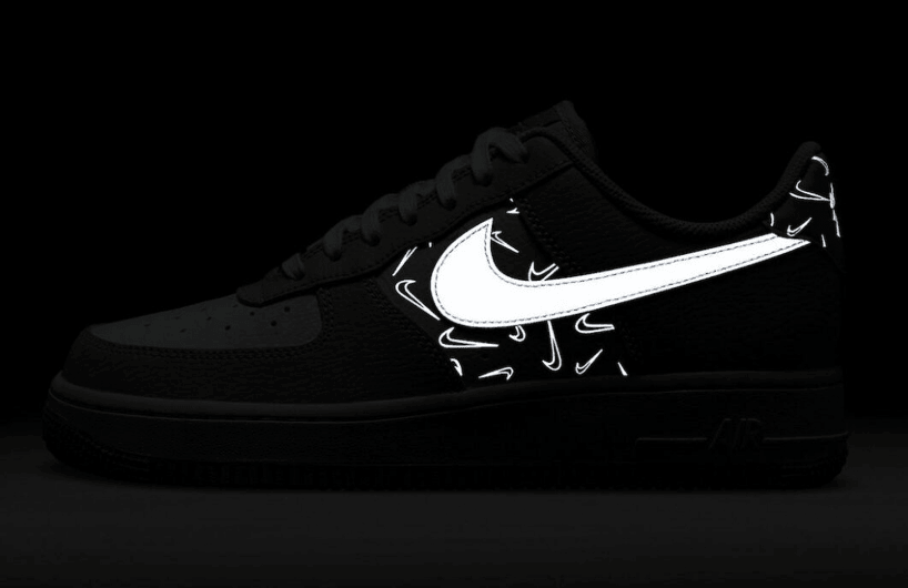 耐克空军3M反光 Nike Air Force 1 Low “Reflective Swooshes” 耐克空军白灰低帮 货号：DR7857-101