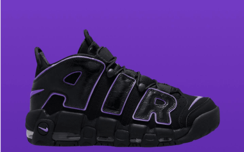 耐克皮蓬湖人新配色 Nike Air More Uptempo “Lakers” 耐克皮蓬黑色磨砂皮革 皮蓬实战球鞋