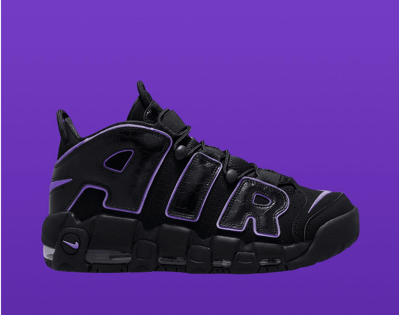 耐克皮蓬湖人新配色 Nike Air More Uptempo “Lakers” 耐克皮蓬黑色磨砂皮革 皮蓬实战球鞋