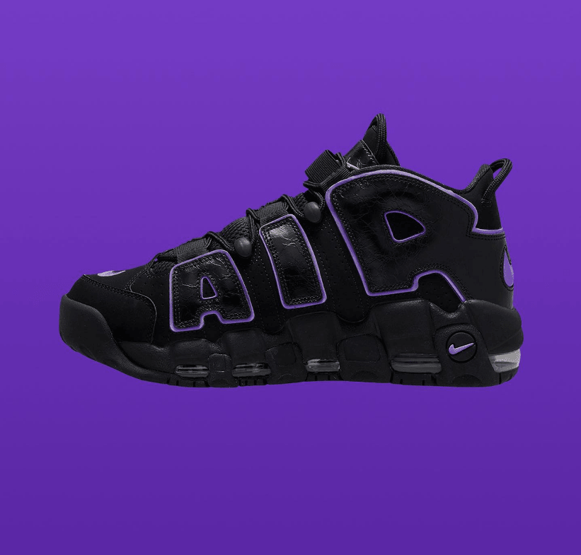 耐克皮蓬湖人新配色 Nike Air More Uptempo “Lakers” 耐克皮蓬黑色磨砂皮革 皮蓬实战球鞋