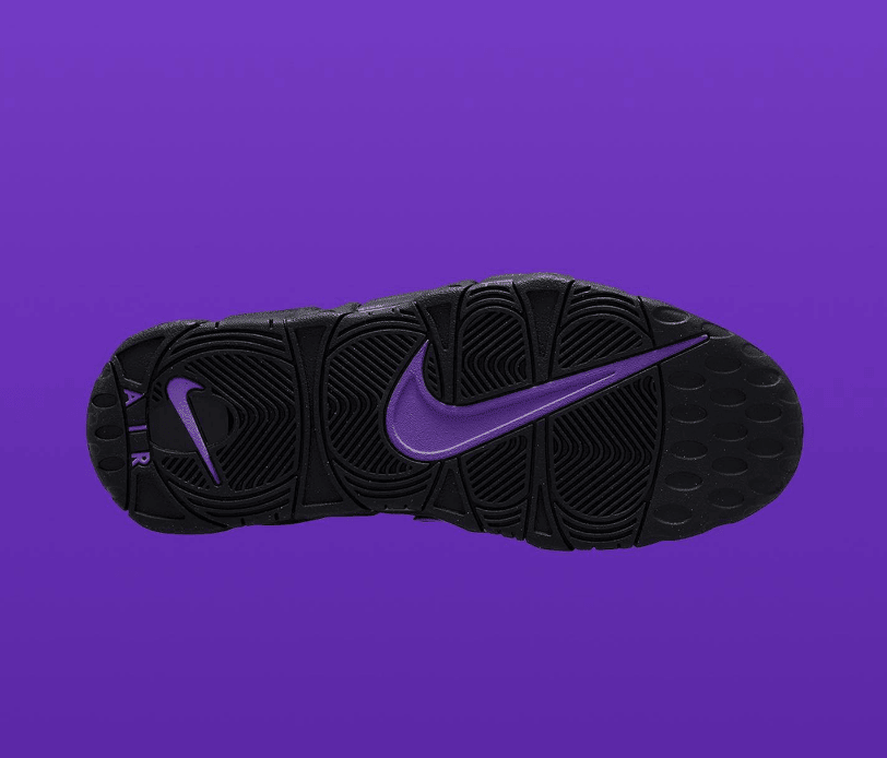 耐克皮蓬湖人新配色 Nike Air More Uptempo “Lakers” 耐克皮蓬黑色磨砂皮革 皮蓬实战球鞋