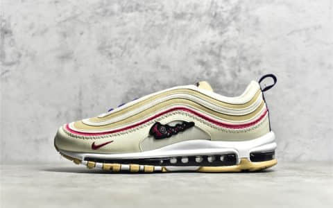 耐克MAX97子弹新配色 Nike Air Max 97 Air Sprung "Iron Grey" 米紫刺绣 货号：DH4759-200