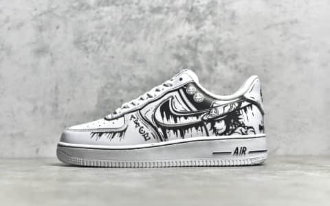 耐克空军海贼王联名涂鸦白色低 Nike Air Force 1'07 Low 海贼王 二次元主题 货号：CW2288-301