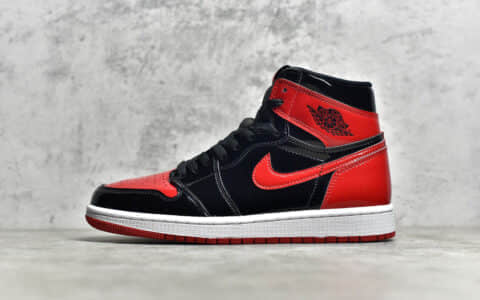 AJ1漆皮黑红高帮LJR纯原版本 Air Jordan 1 High OG “Bred Patent” 货号：555088-063