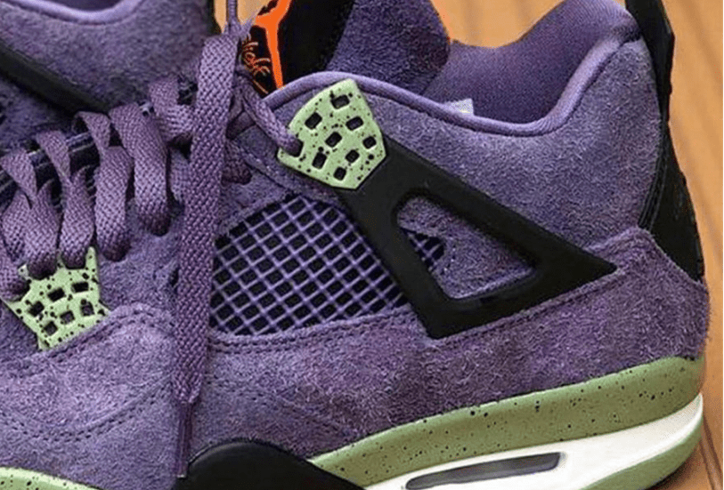 AJ4紫色麂皮新款实物图 Air Jordan 4 WMNS “Canyon Purple” 酷似AJ4小丑 货号：AQ9129-500