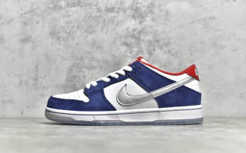 耐克SB DUNK白蓝低帮 Nike SB Dunk Low Pro QS “Ishod Wair” 耐克Dunk白蓝宝马联名低帮板鞋 货号：839685-416