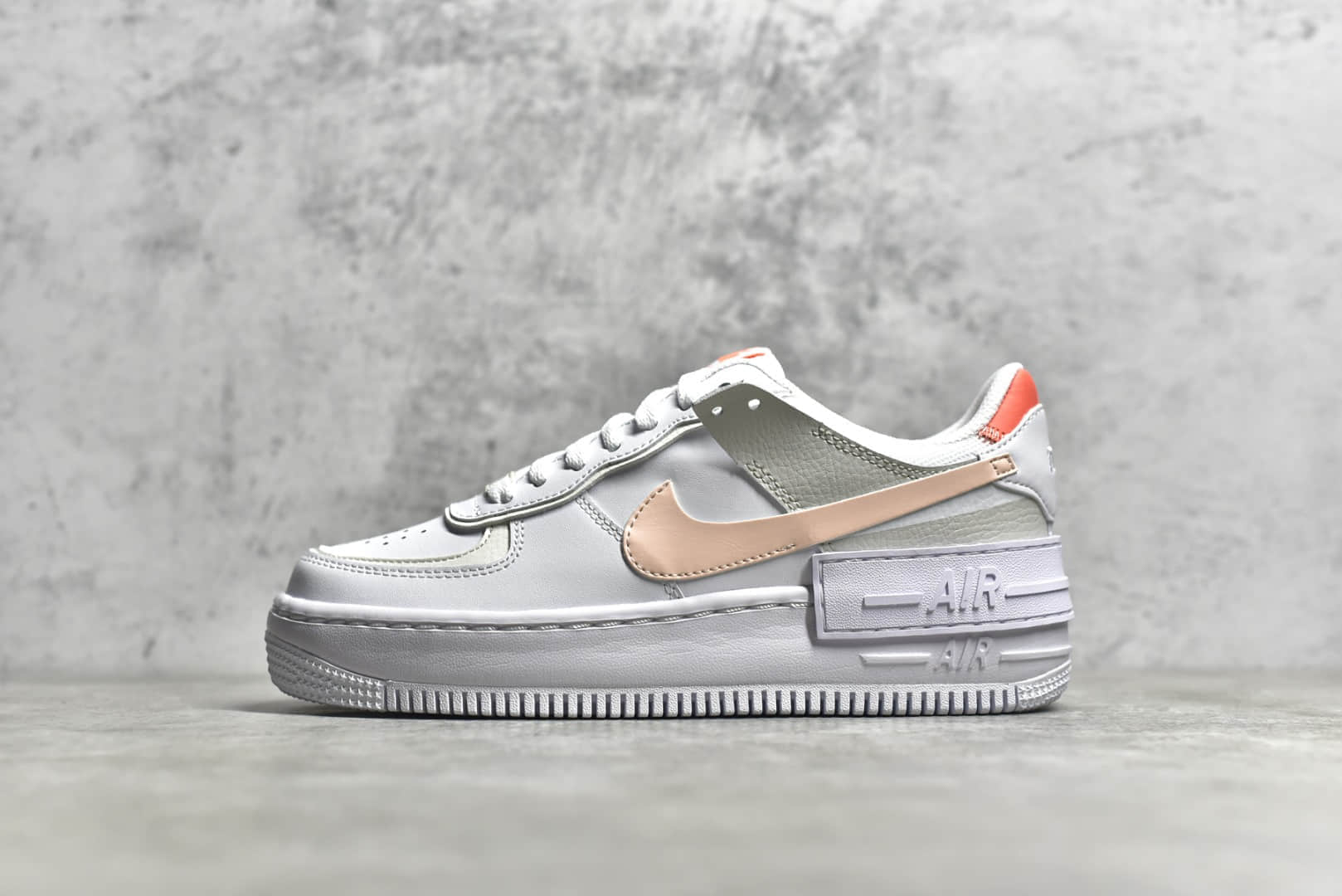 耐克空军马卡龙马棕粉 Nike Air Force 1 Shadow 耐克空军女子板鞋 耐克空军轻版本 货号：DH3896-100