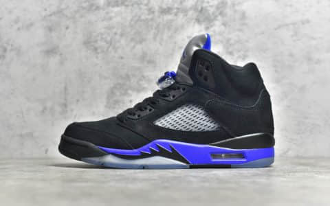 AJ5黑蓝高帮实战球鞋 Air Jordan 5 Retro 高仿AJ AJ5缓震球鞋 AJ5黑色 货号：CT4838-004