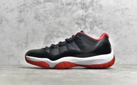 AJ11黑红低帮AJ11大魔王复刻正品 Air Jordan 11 Bred Low AJ11真碳缓震球鞋 货号：528896-012