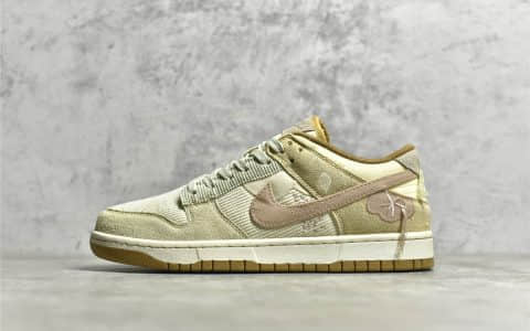 耐克Dunk灯芯绒粉色低帮 Nike Dunk Low Bright Side 耐克滑板鞋新款 货号：DQ5076-121