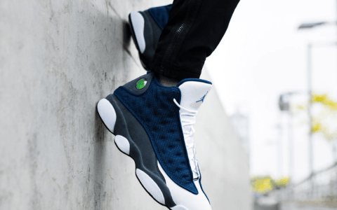 AJ13法国蓝新配色太好看了 Air Jordan 13 “French Blue” AJ13白蓝实战球鞋 货号：414571-164