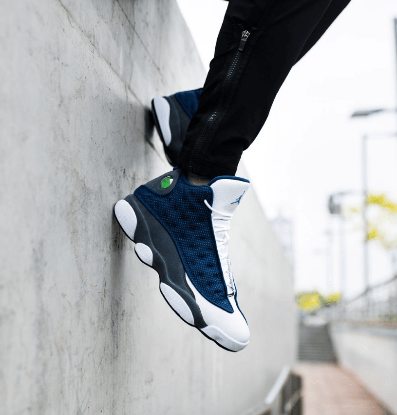 AJ13法国蓝新配色太好看了 Air Jordan 13 “French Blue” AJ13白蓝实战球鞋 货号：414571-164