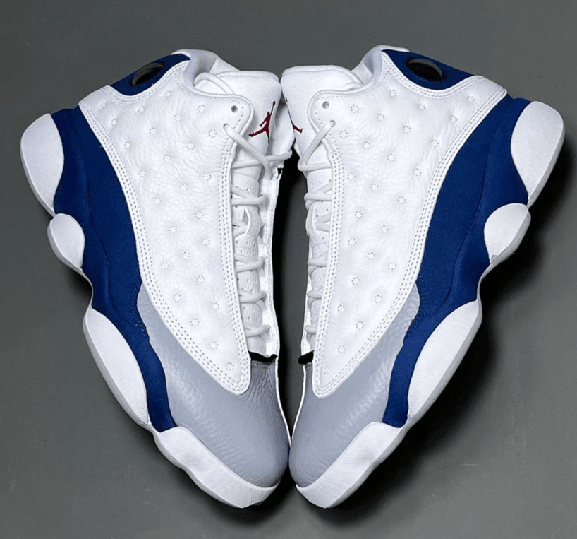 AJ13法国蓝新配色太好看了 Air Jordan 13 “French Blue” AJ13白蓝实战球鞋 货号：414571-164