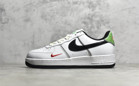 耐克空军黑勾绿纹低帮 Nike Air Force 1 Low 纯原版本耐克空军带芯片 耐克新款 货号：DV1492-101