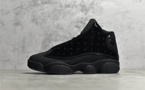 AJ13黑猫漆皮高帮 Air Jordan 13 “Cap and Gown” AJ13豹皮斑点 AJ13黑色正品复刻 货号：414571-012