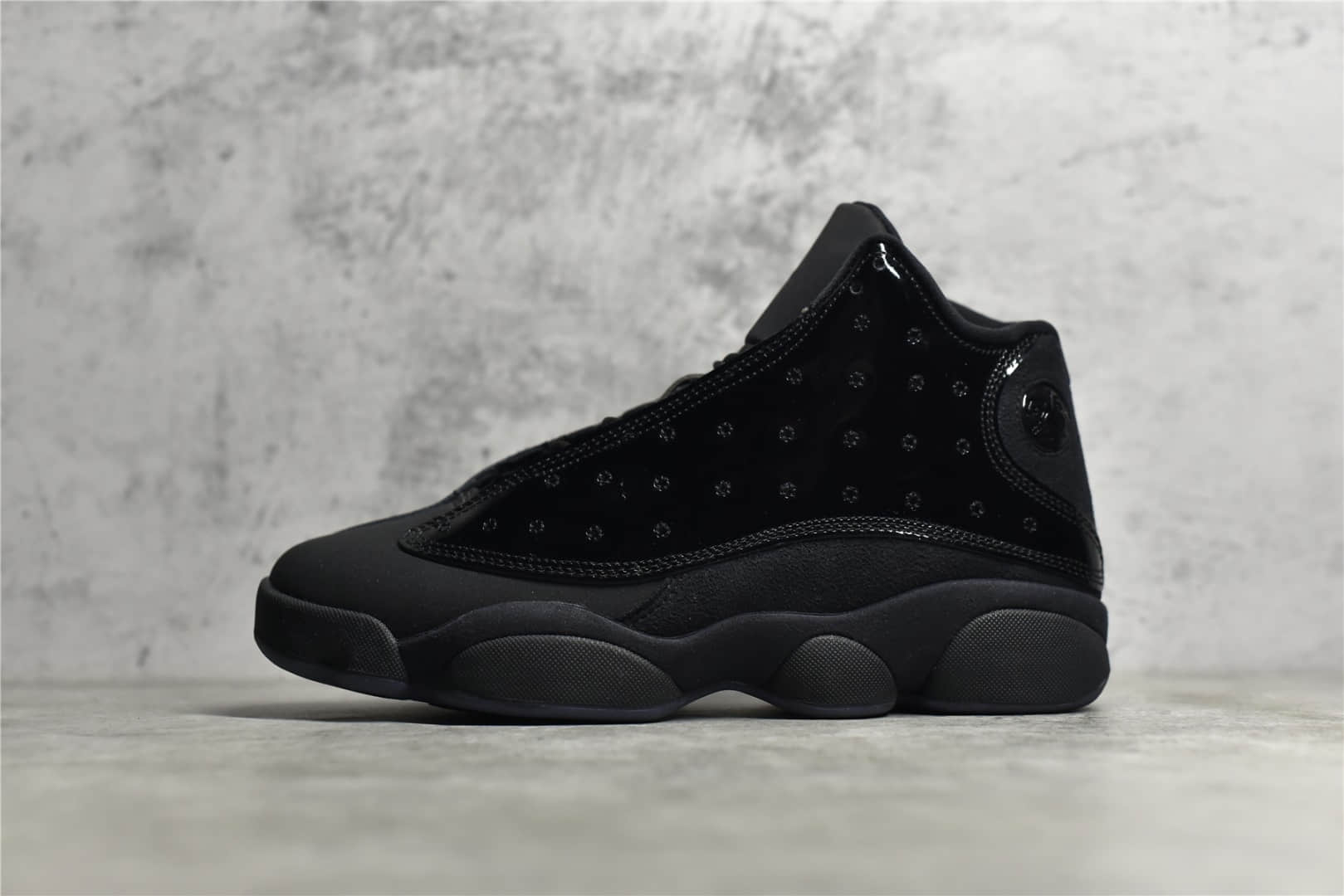 AJ13黑猫漆皮高帮 Air Jordan 13 “Cap and Gown” AJ13豹皮斑点 AJ13黑色正品复刻 货号：414571-012