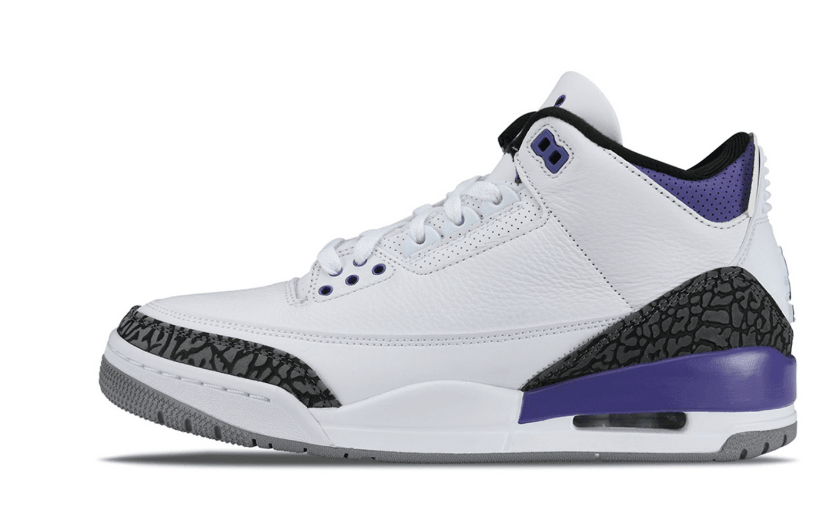 AJ3白紫最新实物图 Air Jordan 3 “Dark Iris” 新款AJ3发售日期 货号：CT8532-105