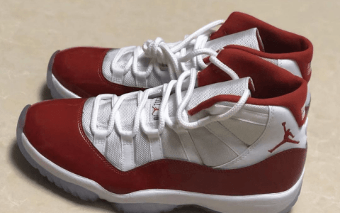 新款AJ11樱桃最新实物图 Air Jordan 11 “Cherry” 年底发售AJ11白红真碳实战球鞋 货号：CT8012-116