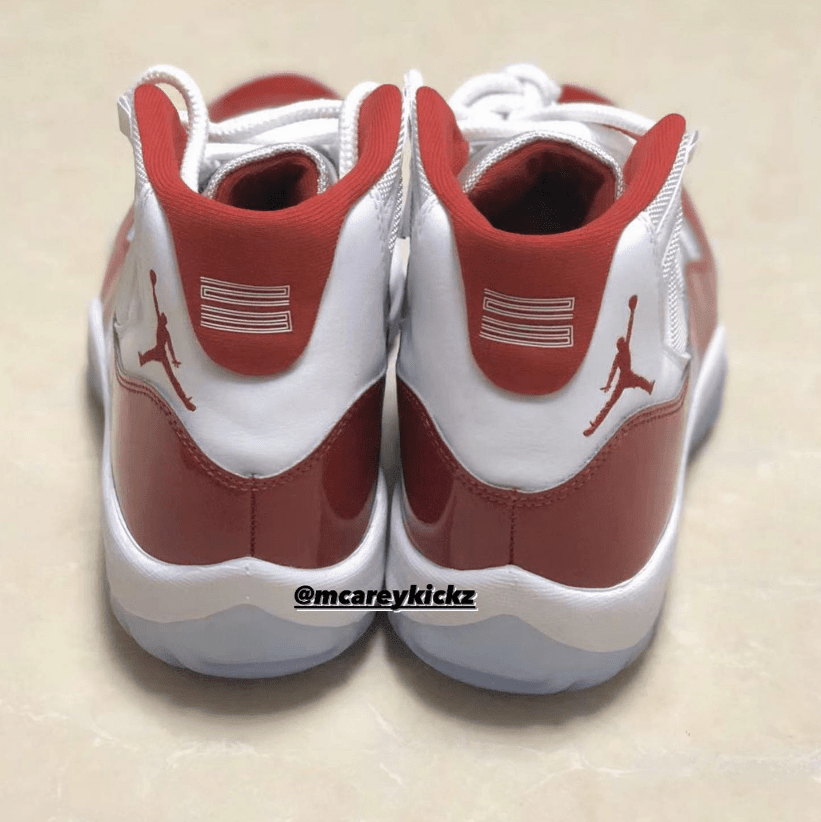 新款AJ11樱桃最新实物图 Air Jordan 11 “Cherry” 年底发售AJ11白红真碳实战球鞋 货号：CT8012-116