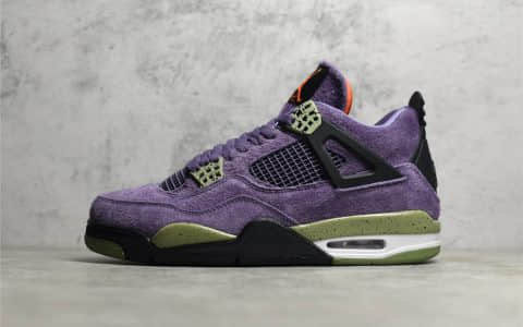 AJ4紫色麂皮 Air Jordan 4 Retro ” Canyon Purple” AJ4葡萄紫 正品完美复刻 货号：AQ9129-500