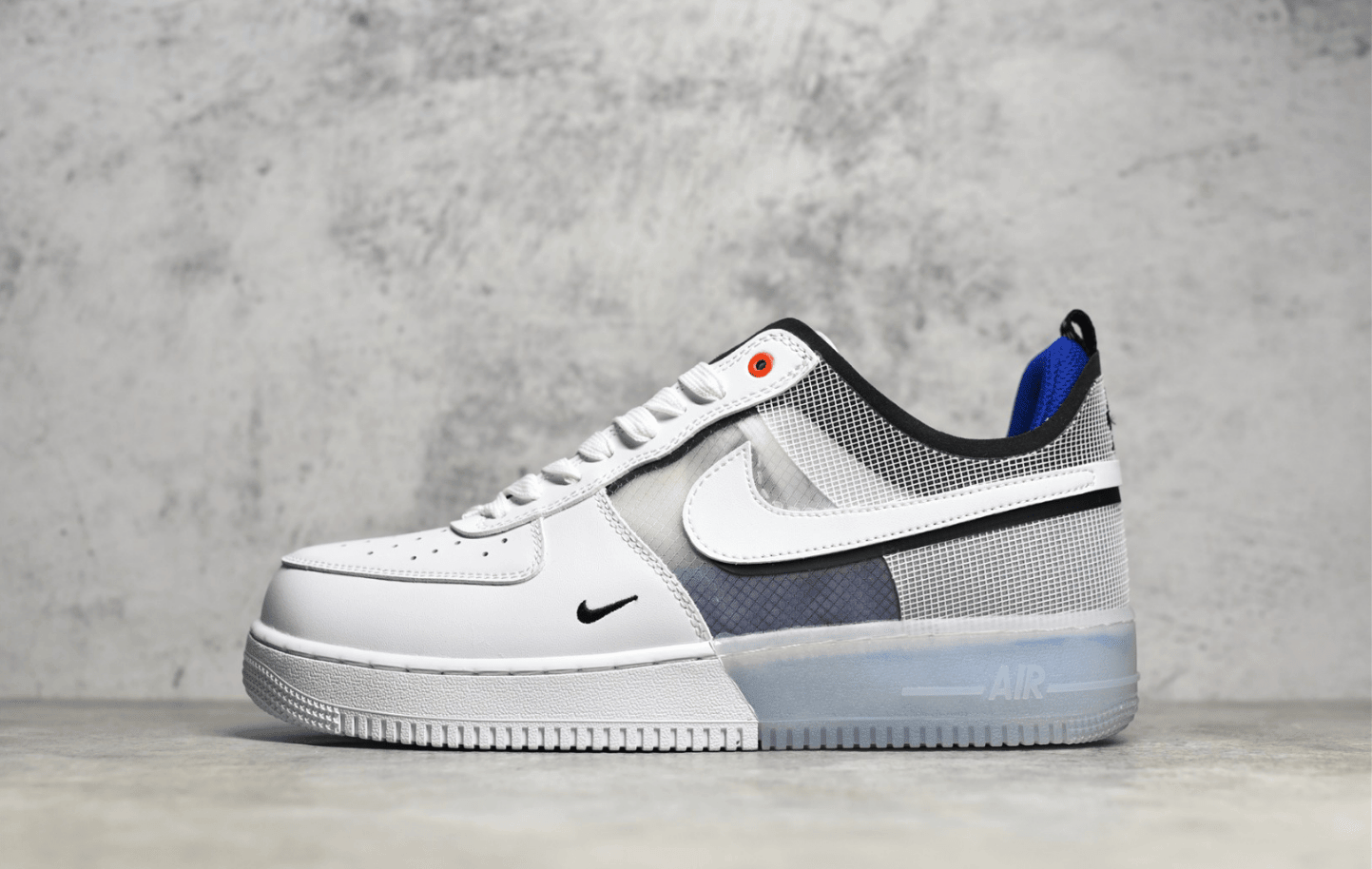 耐克空军一号网纱镂空米蓝低帮 Nike Air Force 1 Low 莆田耐克空军工厂 货号：DH7615-101