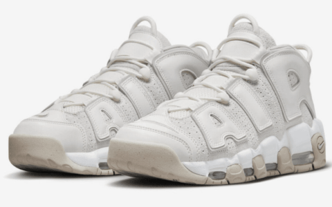 耐克皮蓬新配色官图 Nike Air More Uptempo “Phantom” 实战耐克皮蓬米白色球鞋 货号：DM0581-001