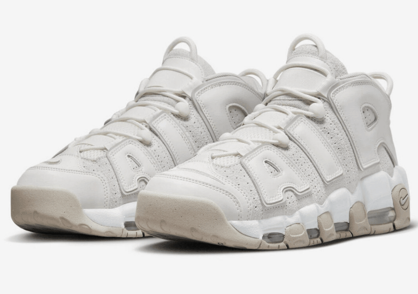 耐克皮蓬新配色官图 Nike Air More Uptempo “Phantom” 实战耐克皮蓬米白色球鞋 货号：DM0581-001