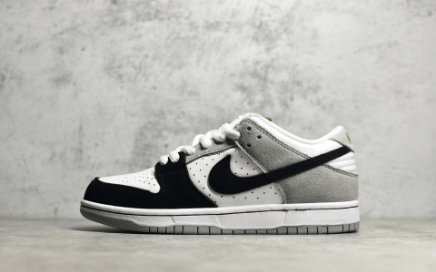 耐克SB Dunk叶绿素灰白黑低帮 Nike Dunk SB “Chlorophyll” 神版耐克Dunk板鞋 货号：BQ6817-011