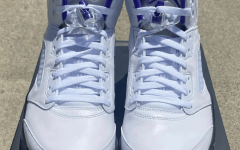 AJ5康扣新款实物图 Air Jordan 5 “Concord” AJ5白蓝反光发售日期 货号：DD0587-141