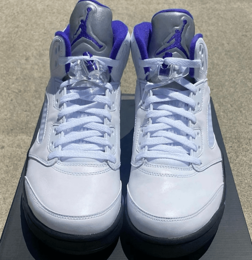 AJ5康扣新款实物图 Air Jordan 5 “Concord” AJ5白蓝反光发售日期 货号：DD0587-141