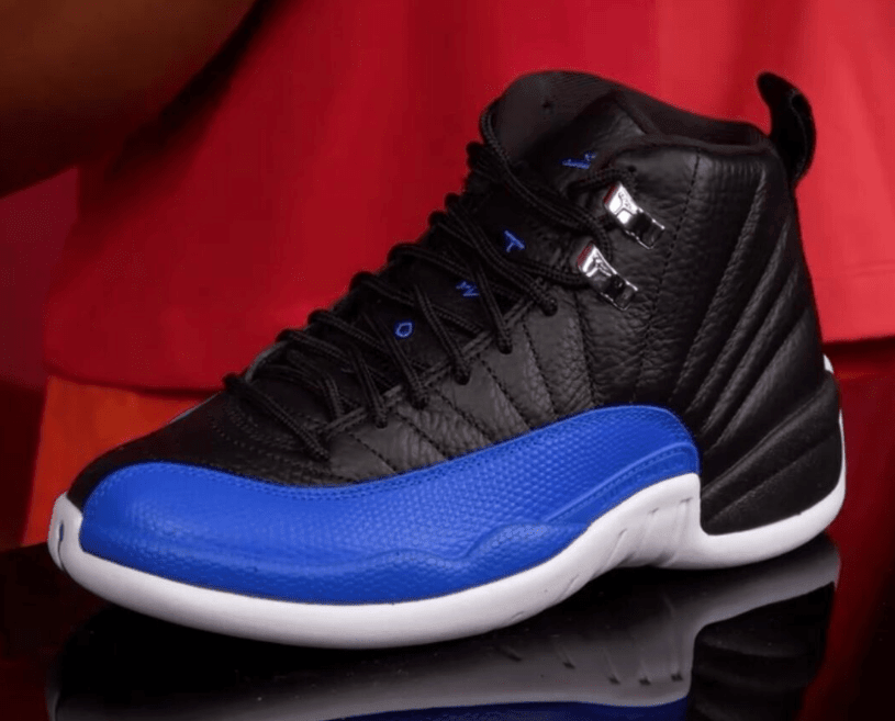 AJ12皇家蓝实物图 Air Jordan 12 WMNS “Hyper Royal” AJ12黑蓝荔枝皮高帮球鞋 货号：AO6068-004